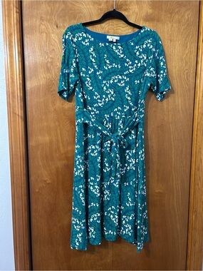 Boden | Dresses | Boden Nicola Jersey Tea Midi Dress Scallop Paisley Pink  And Green Nwt | Poshmark